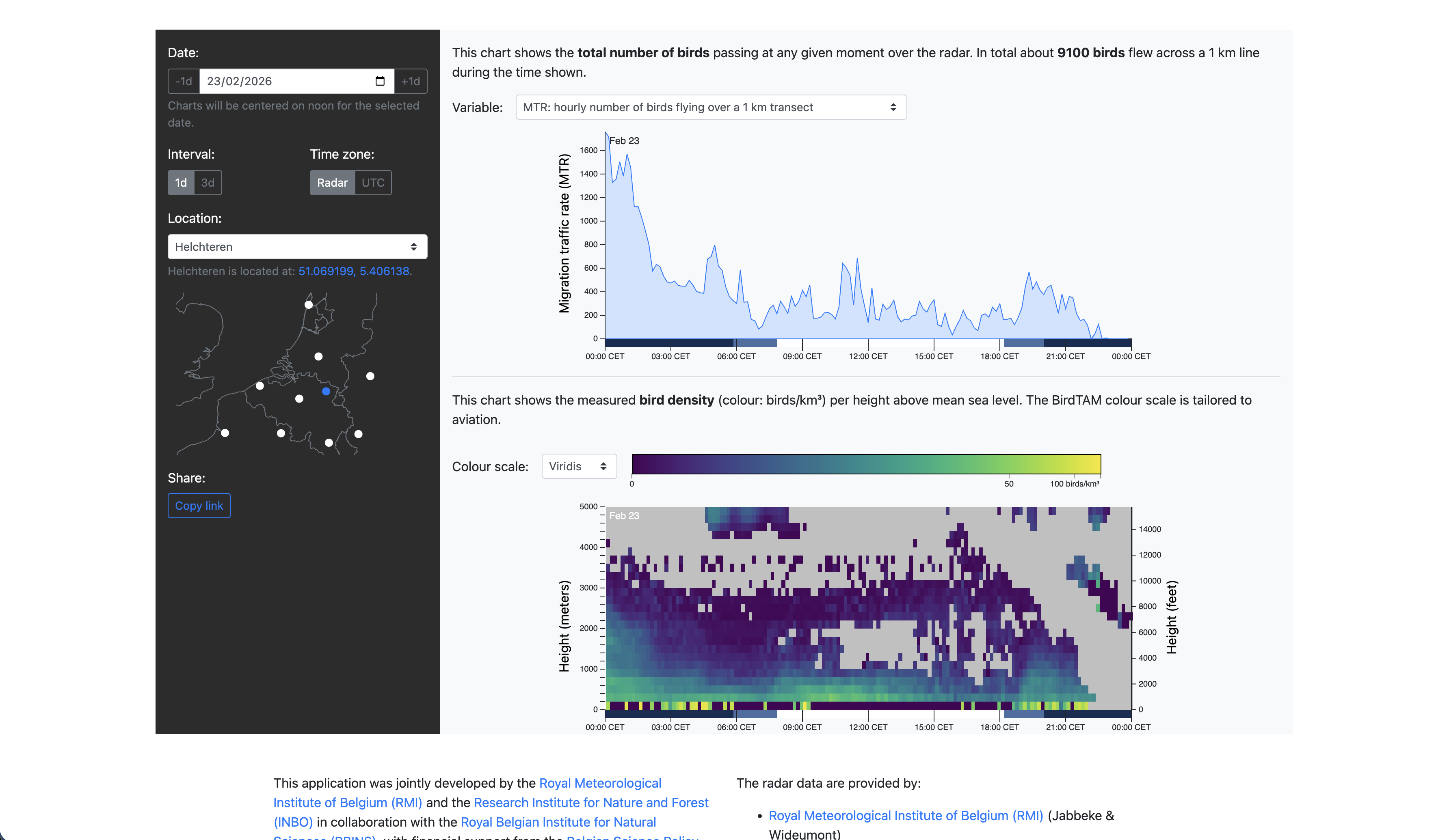 CROW — Bird Migration Radar Visualisation screenshot